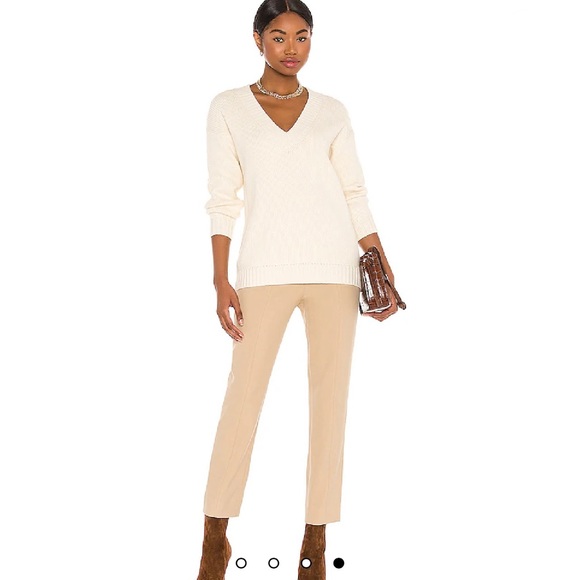 Song of Style Raine V Neck Sweater in Ivory - Picture 4 of 9